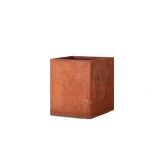 Corten Cube Transparent Back No Shadow